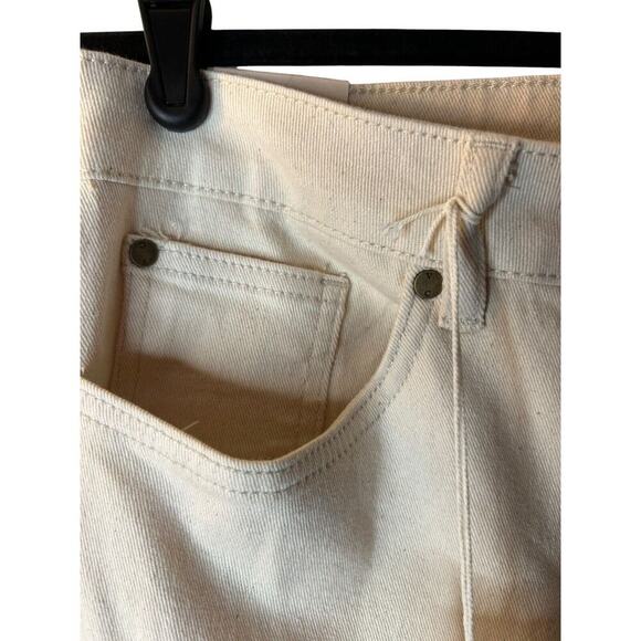 Vince Camuto Jeans Size 32/14 Ivory Ankle Length Frayed Hem High Rise - Picture 4 of 15